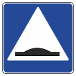 Дорожный знак 5.20 «Искусственная неровность» (металл 0,8 мм, I типоразмер: сторона 600 мм, С/О пленка: тип В алмазная)